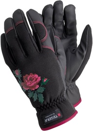 Рабочие перчатки перчатки Tegera 90030, искусственная кожа/нейлон, черный/розовый, 6