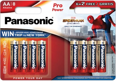 Panasonic Spiderman Pro Power 6+2 x AA