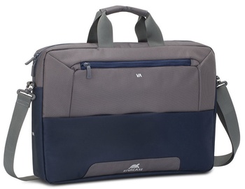 Rivacase Suzuka Laptop Shoulder Bag 17.3'' Steel Blue/Grey