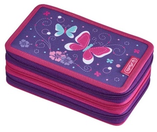 Herlitz 3 Piece Pencil Case Butterfly