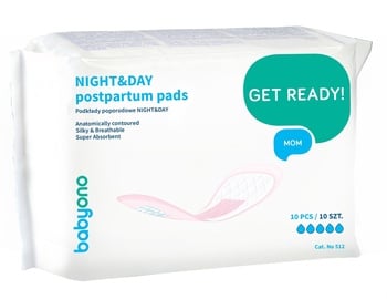 BabyOno Get Ready Night & Day Postpartum Pads 10pcs