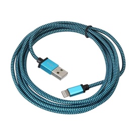 Platinet Braided Cable USB To Lightning 2m Blue