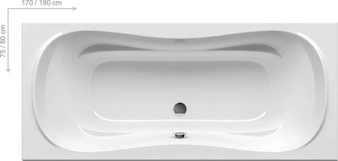 Vann Ravak Campanula II CB21000000, 1800 mm x 800 mm x 440 mm, ristkülik
