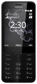Mobiiltelefon Nokia 230, hõbe/must/hall, 16MB/16MB