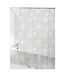 Штора для ванной Ridder Moonflower, прозрачный/белый/многоцветный, 2000 мм x 1800 мм