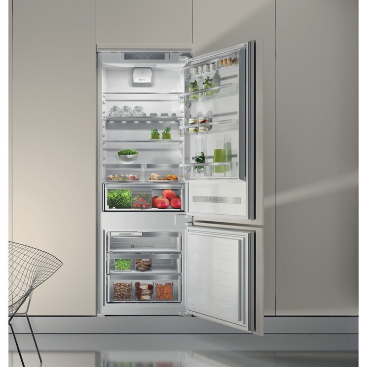Встраиваемый холодильник Whirlpool SP40801EU1, морозильник снизу