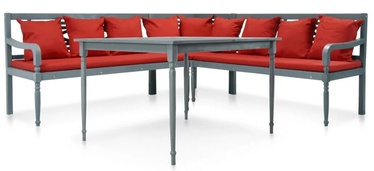 Välimööbli komplekt VLX Garden Lounge Set 43699, hall/punane, 5 istekohta