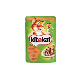 Konservuotas kačių ėdalas Kitekat, su lašiša ir upėtakiu, 100 g.