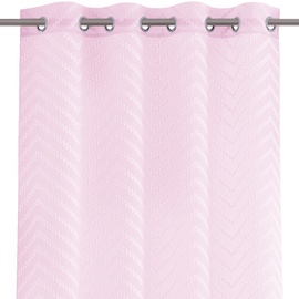 Dienas aizkari AmeliaHome Molisa Eyelets, rozā, 2500 mm x 1400 mm