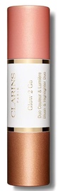 Izgaismotājs Clarins Glow 2 Go Blush & Highlighter Duo 02 Golden Peach, 9 g