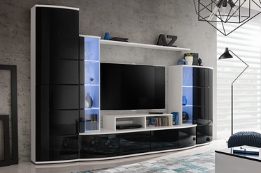 ASM Leave Living Room Wall Unit Set Black/White