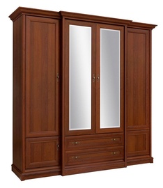 Black Red White Kent Wardrobe 227x225cm Chestnut
