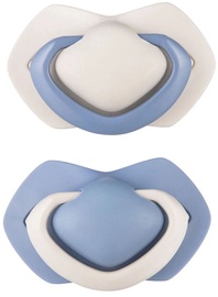 Canpol Babies Silicone Symmetrical Soothers Pure Color 2pcs 0-6m 22/646_blu