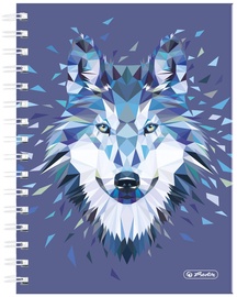 Herlitz Spiral Hardback Notebook A5 Wild Animals Wolf 50027750
