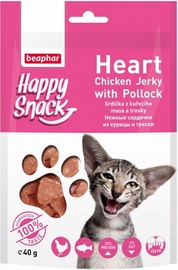 Beaphar Happy Snack Heart Chicken Jerky With Pollock 40g