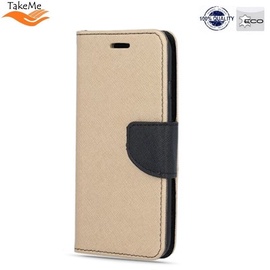 TakeMe Fancy Diary Bookstand Case Xiaomi Redmi Note 7 / Note 7 Pro Gold/Black