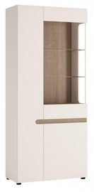 Meble Wojcik Linate 05P Display Case White/Truffle Oak