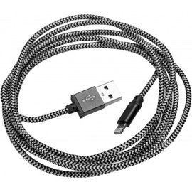 Platinet Braided Cable USB To Lightning 2m Black