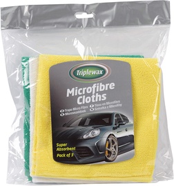 CarPlan Triplewax Microfibre Cloth Triple Pack