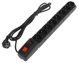 HSK Data Surge Protector 8 Outlet Black 3 m