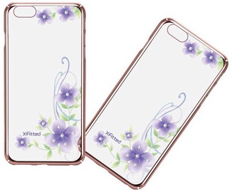 X-Fitted Orchid Fairy Swarovski Crystals Back Case For Apple iPhone 6/6s Rose Gold