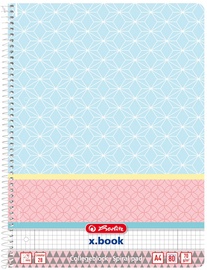 Herlitz Spiral Notepad A4/80p Pastels Blue/50009923