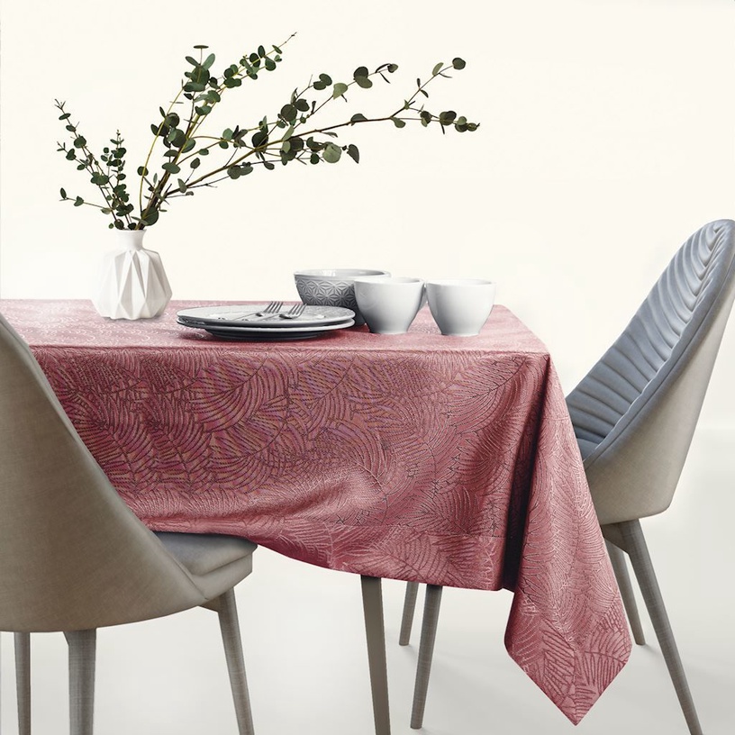 Скатерть прямоугольная AmeliaHome Gaia, розовый, 200 x 140 cm