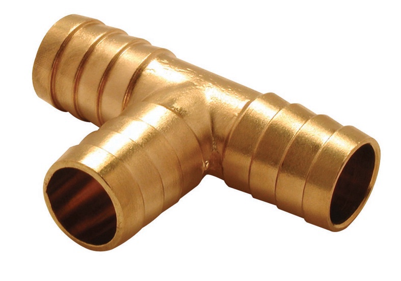 Тройник TDM Brass 490T, 3/8 дюйма - наконечник шланга, 3/8"