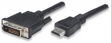 Vads Techly HDMI - DVI-D HDMI male, DVI-D male, 1.8 m, melna