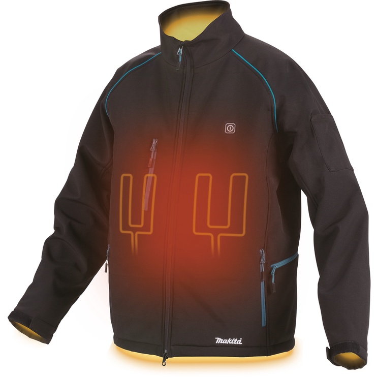 Рабочая куртка Makita DCJ205ZL, черный, полиэстер, M размер