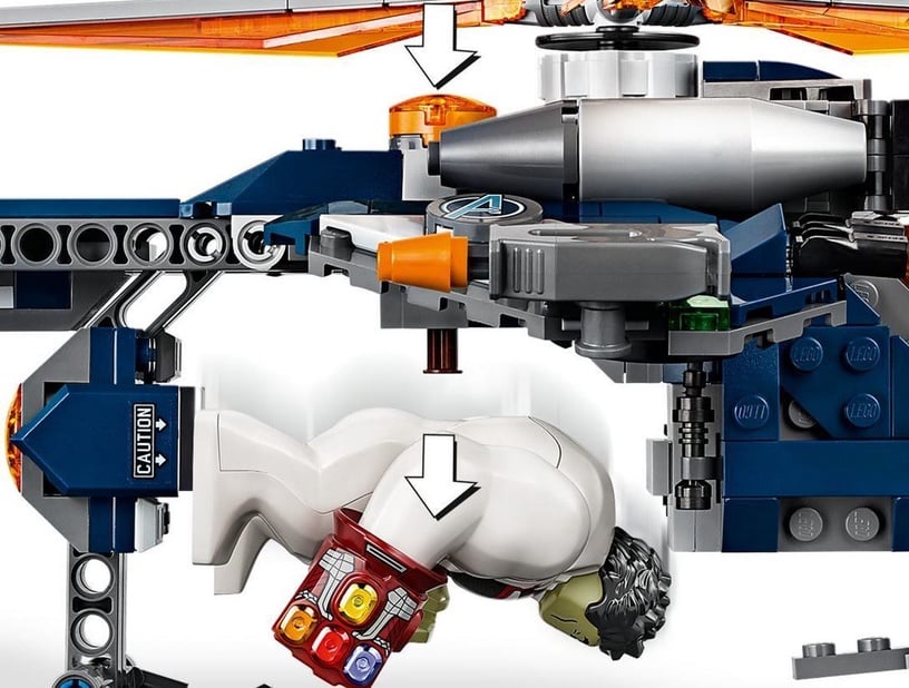 Konstruktor LEGO Super Heroes Tasujate Hulki helikopterist kukutamine 76144, 482 tk