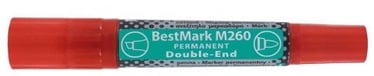 Veekindel marker Stanger BestMark M260 Permanents Double End Marker 8pcs Red