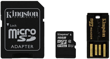 Kingston 16GB microSDHC Class 10 Card Multi Kit
