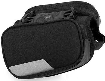Wozy 14BK 3-Part Bicycle Front Frame Bag Black 1.5l