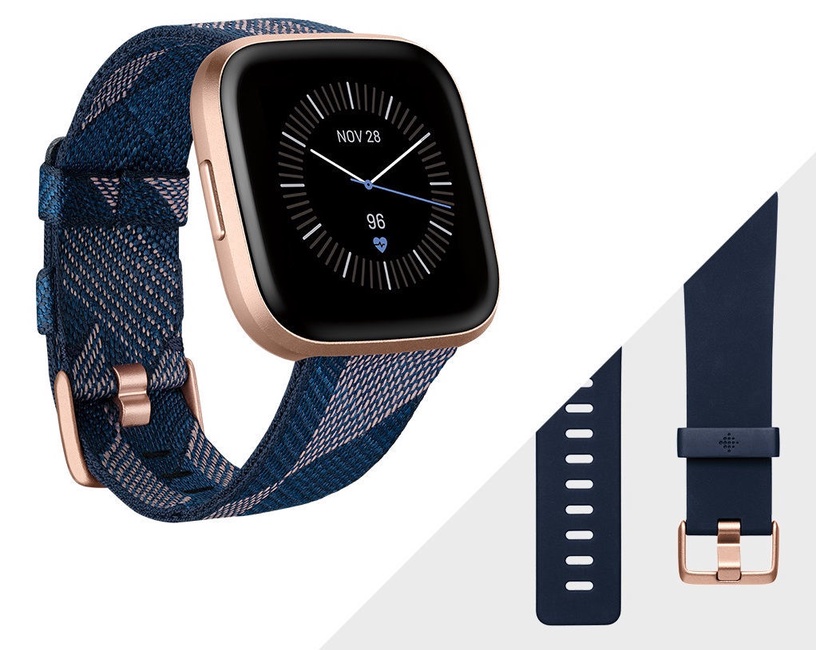 Умные часы Fitbit Versa 2, синий/розовый