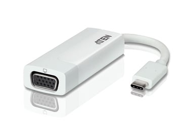 Adapter Aten USB-C to VGA Adapter, valge, 0.015 m