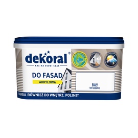 Krāsa fasādēm Dekoral Polinit, 1 l, balta