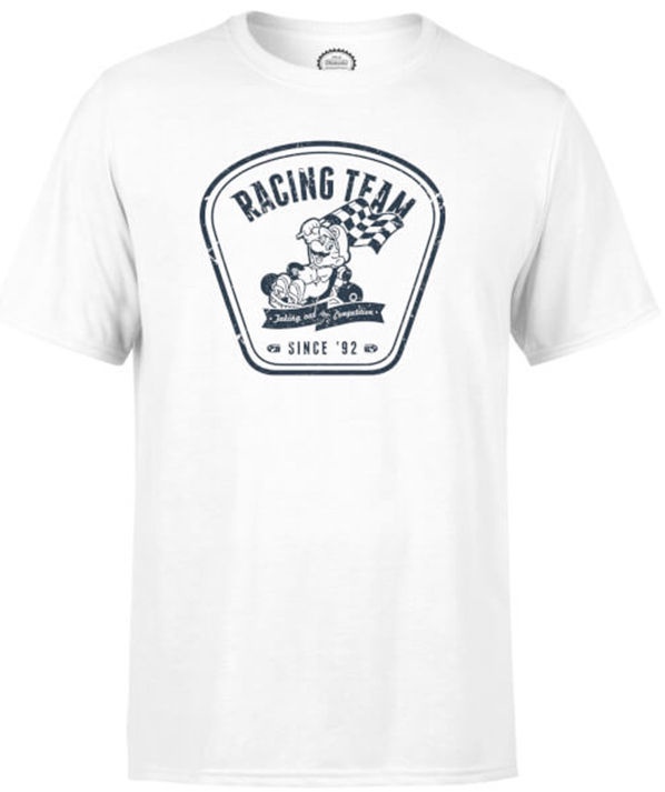 Marškinėliai, universalus Nintendo T-Shirt Mario Kart Racing Team, balta, L