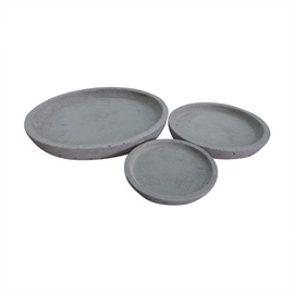Puķu poda šķīvis Domoletti RP16-516, pelēka, 140 mm