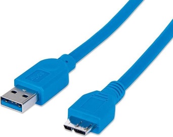 Vads Techly USB-A - micro-B USB 3.0 male, Micro USB male, 0.5 m, zila