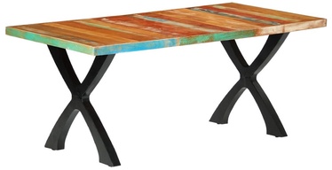 Söögilaud VLX Solid Reclaimed Wood, pruun/must, 1800 mm x 900 mm x 760 mm