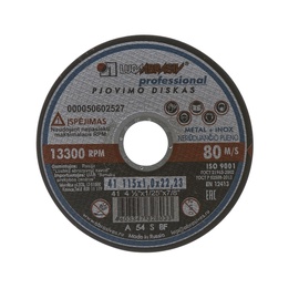 Lõikeketas teras Luga Abraziv 14A, 230x2,0x22 mm