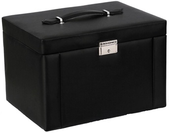 Songmics Jewelry Box Black 29.5x21.8x19.5cm