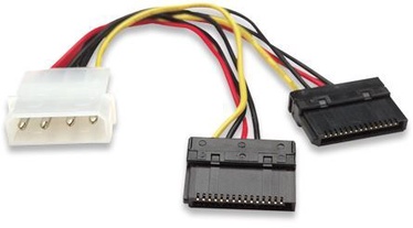 Juhe Manhattan Molex to SATA x2 4 pin Molex female, SATA 15 pin male x2, 0.15 m