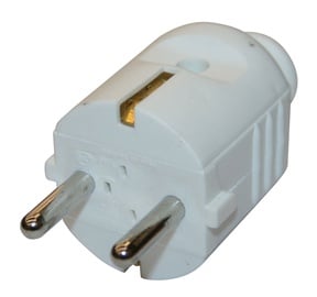 Pistik N&L 3 Pin Power Plug 05526 White