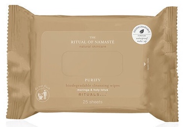Mitrās salvetes Rituals Namaste Purify Biodegradable, 25 gab.