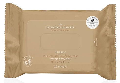 Drėgnos servetėlės Rituals Namaste Purify Biodegradable, 25 vnt.