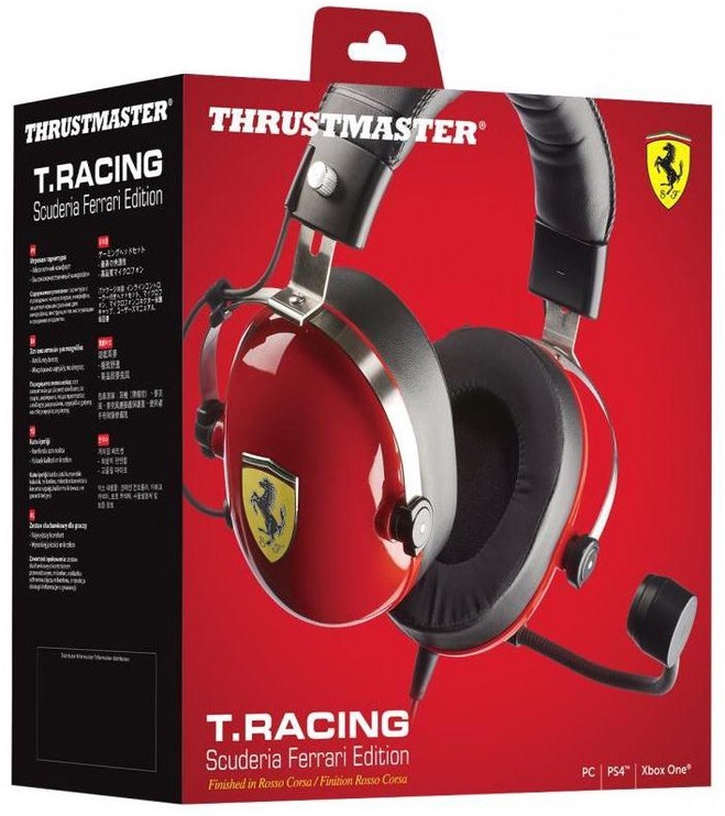 Проводные наушники Thrustmaster T.Racing Scuderia Ferrari, черный/красный