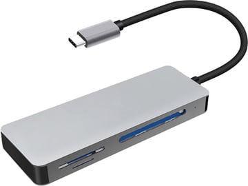 Картридер Platinet Multimedia Adapter USB-C Card Reader Black