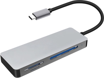 Platinet Multimedia Adapter USB-C Card Reader Black